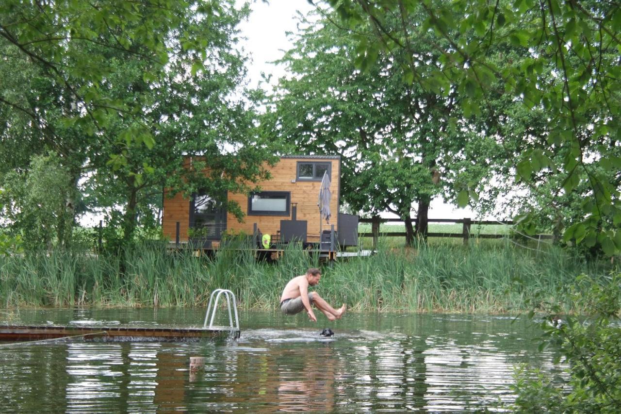 Tinyhousebeidresden 1 - Direkt Am Naturteich - Naehe Saechsische Schweiz, Dresden Grossharthau Luaran gambar